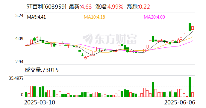 ST百利：控股股东被申请破产清算