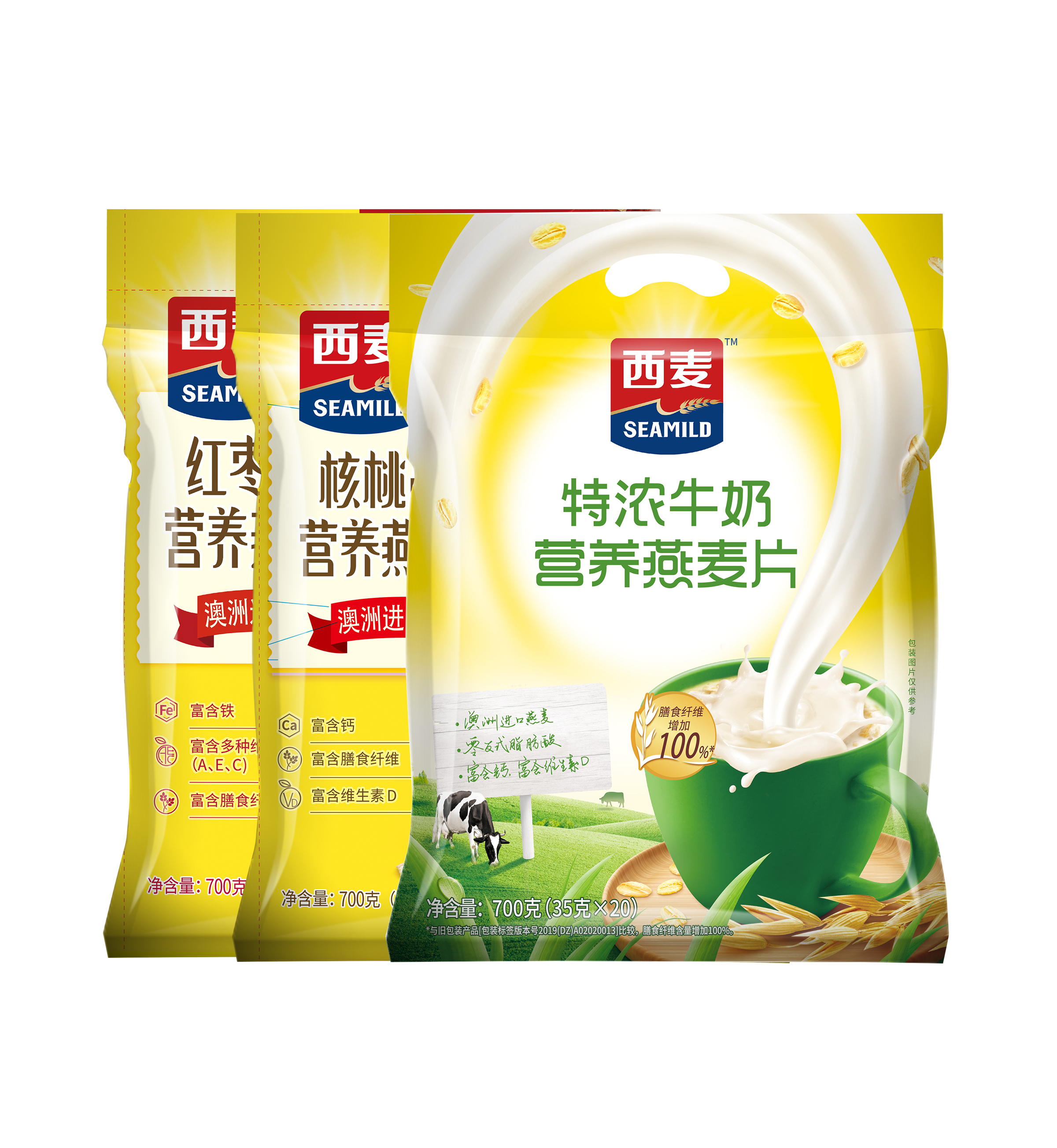 西麦食品获得外观设计专利授权：“包装袋（中老年血维营养燕麦片）”